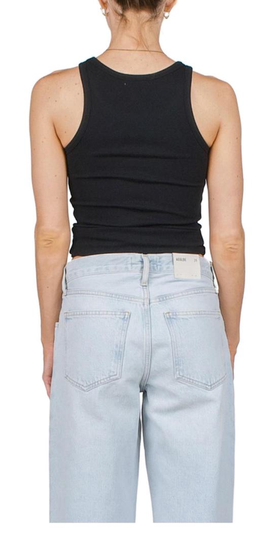  에태르네 민소매 티셔츠 에테르네 하이넥 피티드 탱크 블랙 - ETERNE