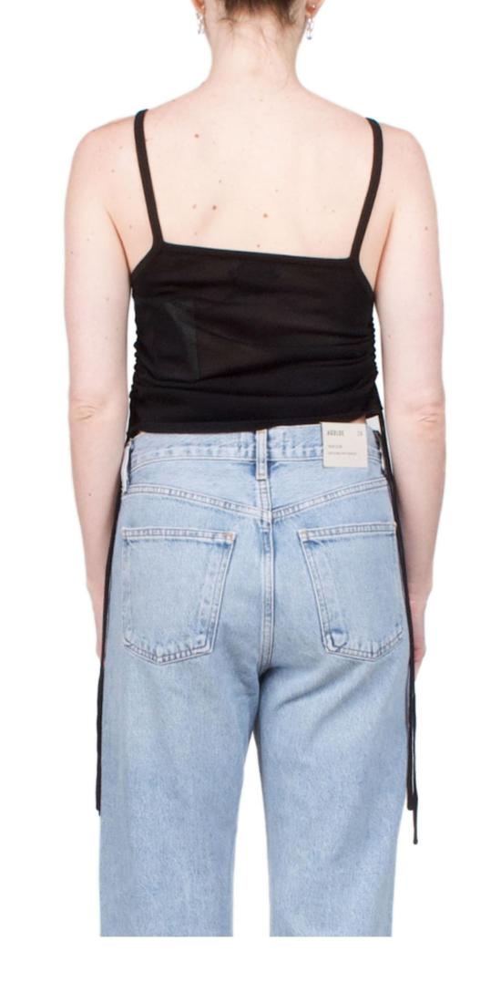  세인트아그니 민소매 티셔츠 세인트 아그니 러칭 탱크 블랙 - ST.AGNI