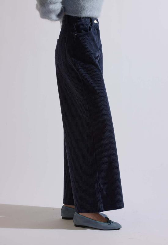  더 엔케이씨 스토어 스트레이트 팬츠 Nkc스토어 찬 코듀로이 팬츠 네이비 블루 - The NKC Store