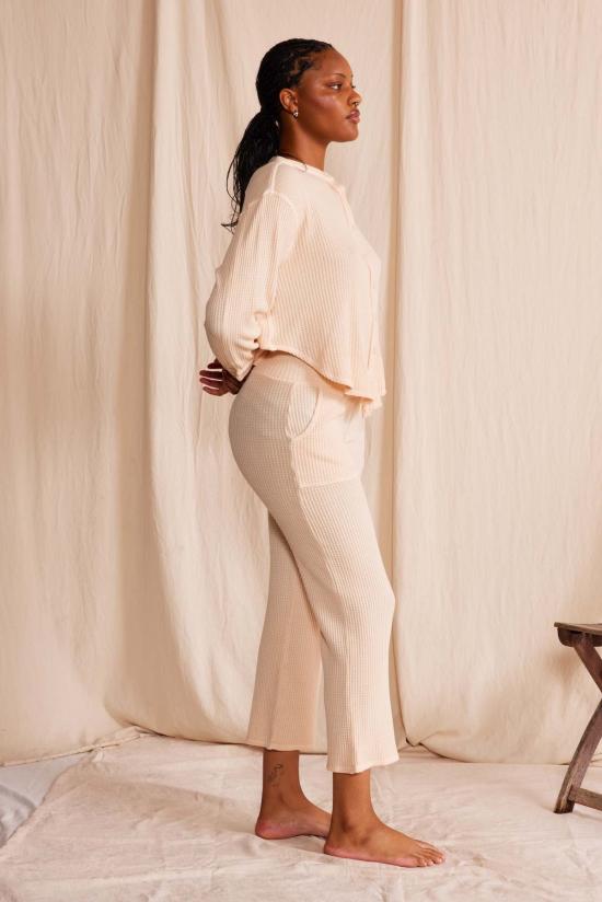  피플 오브 레이저 스트레이트 팬츠 People Of Leisure 로터스 와플 팬츠 - PEOPLE OF LAISURE