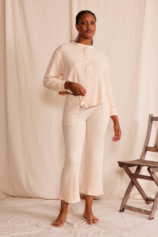  피플 오브 레이저 스트레이트 팬츠 People Of Leisure 로터스 와플 팬츠 - PEOPLE OF LAISURE