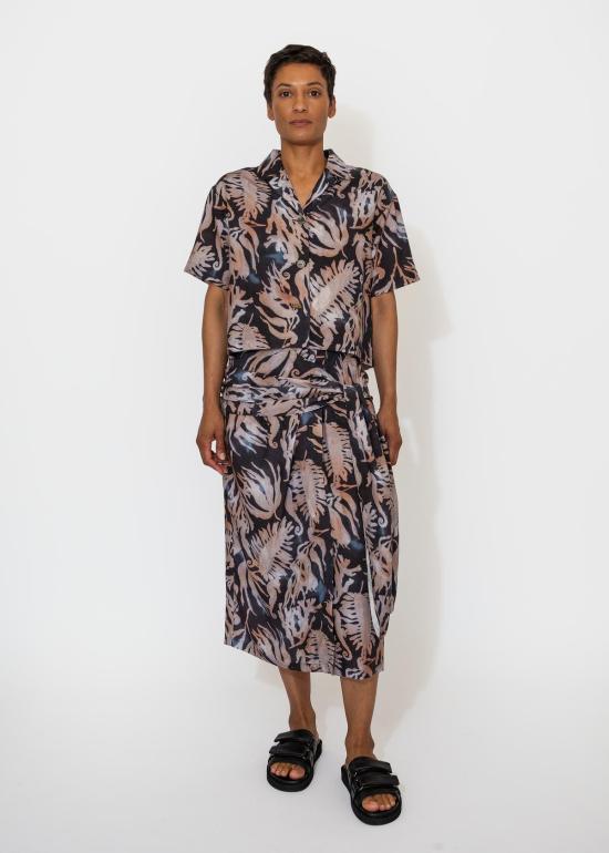  사야카 다비스 뉴욕 셔츠 사야카 데이비스 뉴욕 프린트 크롭 셔츠 프린트 - SAYAKA DAVIS NEW YORK