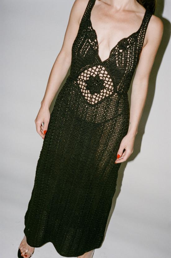  모즈데 마틴 롱 원피스 쉬라즈 드레스 블랙 - MOZHDEH MATIN