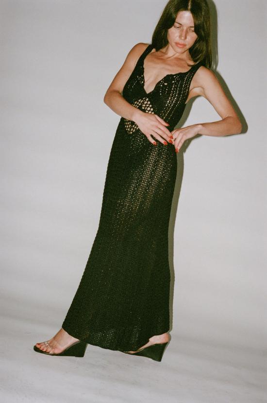  모즈데 마틴 롱 원피스 쉬라즈 드레스 블랙