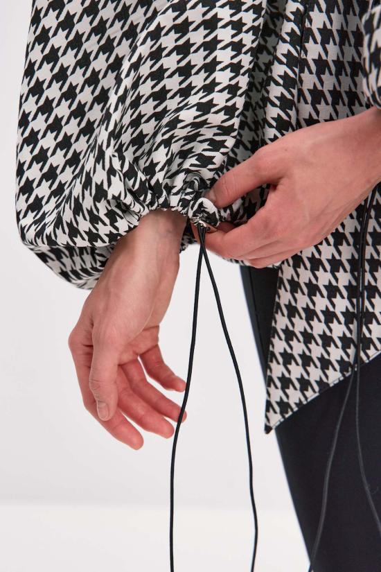  모노수트 가디건 모노슈트 볼레로 슬리브 블랙/화이트 - MONOSUIT