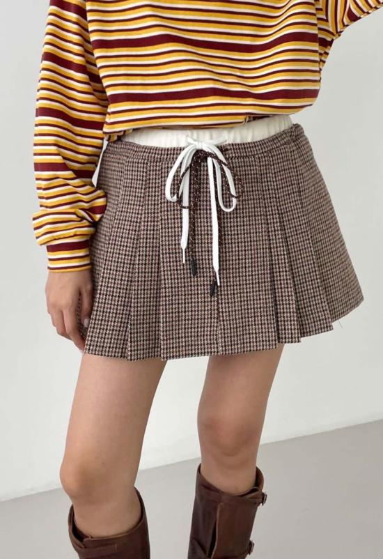  더 엔케이씨 스토어 숏 스커트 Nkc 스토어 피파 스커트 브라운 하운드투스 - The NKC Store