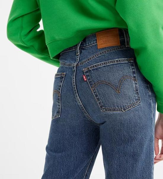  리바이스 데님 팬츠 Levi's Ribcage 풀 렝스 밸리 뷰 블루 - LEVI'S