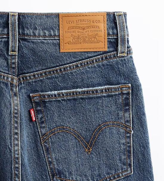  리바이스 데님 팬츠 Levi's Ribcage 풀 렝스 밸리 뷰 블루 - LEVI'S