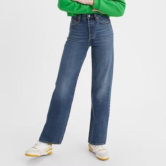  리바이스 데님 팬츠 Levi's Ribcage 풀 렝스 밸리 뷰 블루