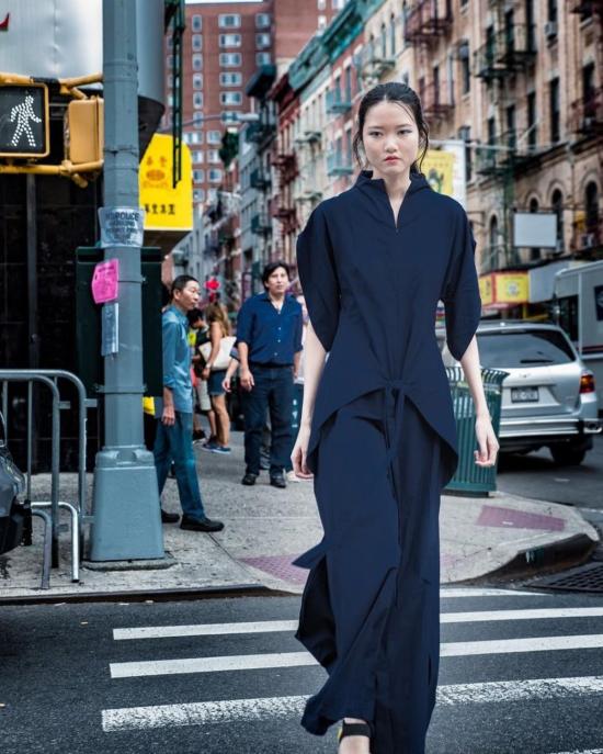  모노수트 점프수트 모노슈트 플러스 사이즈 리  네이비 블루