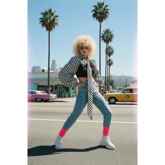  모노수트 가디건 모노슈트 볼레로 슬리브 체크 무늬 - MONOSUIT