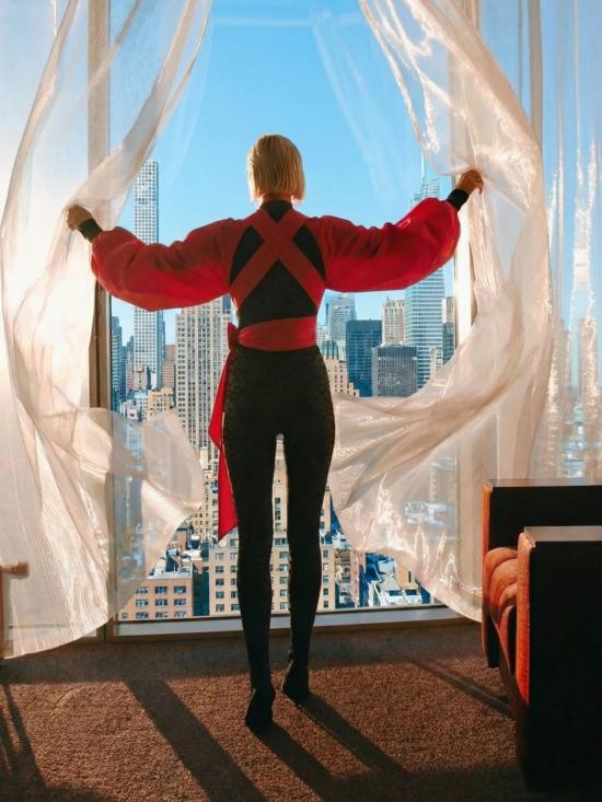  모노수트 자켓 모노슈트 볼레로 슬리브 탑 퓨시아 - MONOSUIT