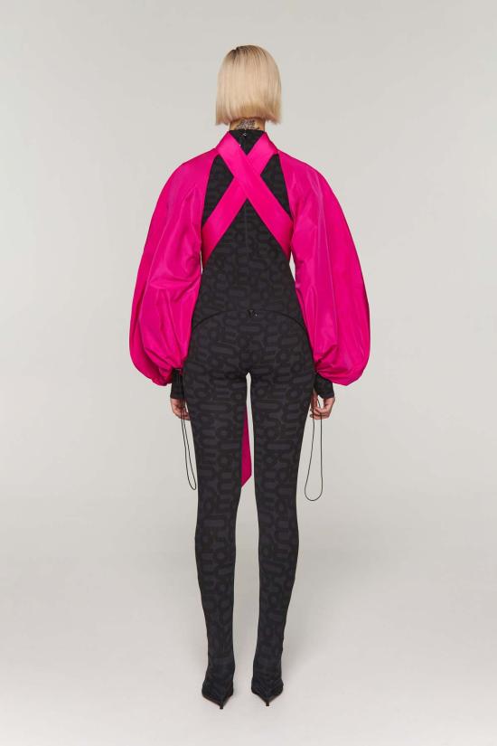  모노수트 자켓 모노슈트 볼레로 슬리브 탑 퓨시아 - MONOSUIT