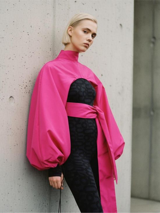  모노수트 자켓 모노슈트 볼레로 슬리브 탑 퓨시아 - MONOSUIT