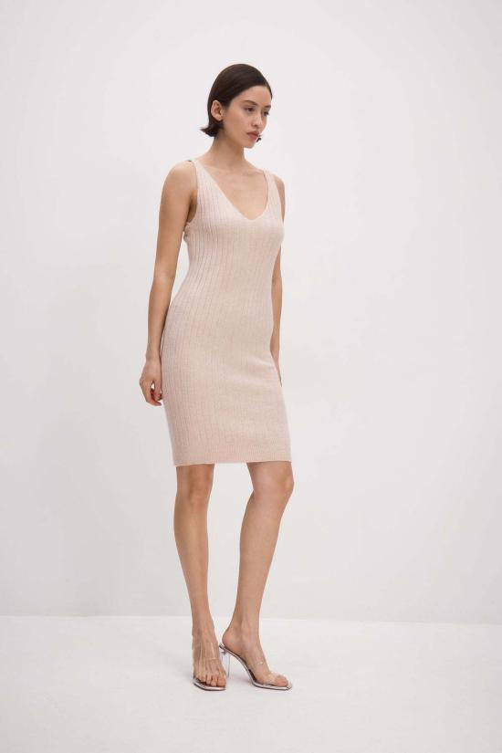  모노수트 숏 원피스 스텔라 하모니 스웨터 & 드레스 세트 베이지 - MONOSUIT