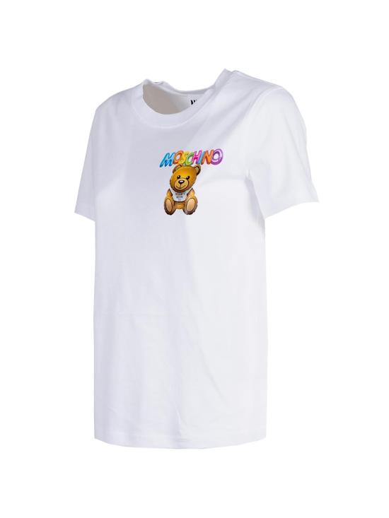 26SS 모스키노 반팔 티셔츠 071104411001 White - MOSCHINO