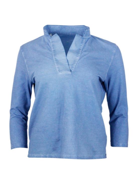 25SS PLOUMANCH 폴로 티셔츠 12W3116 31F VENTO Light Blue