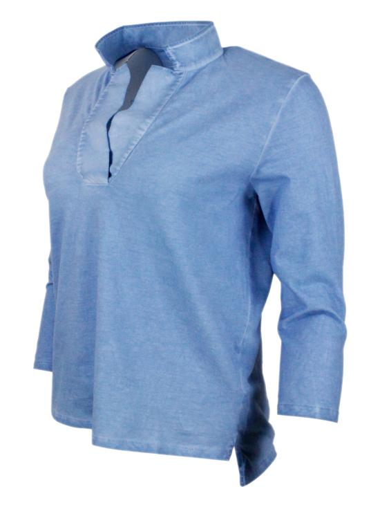 25SS PLOUMANCH 폴로 티셔츠 12W3116 31F VENTO Light Blue - OTHER BRANDS