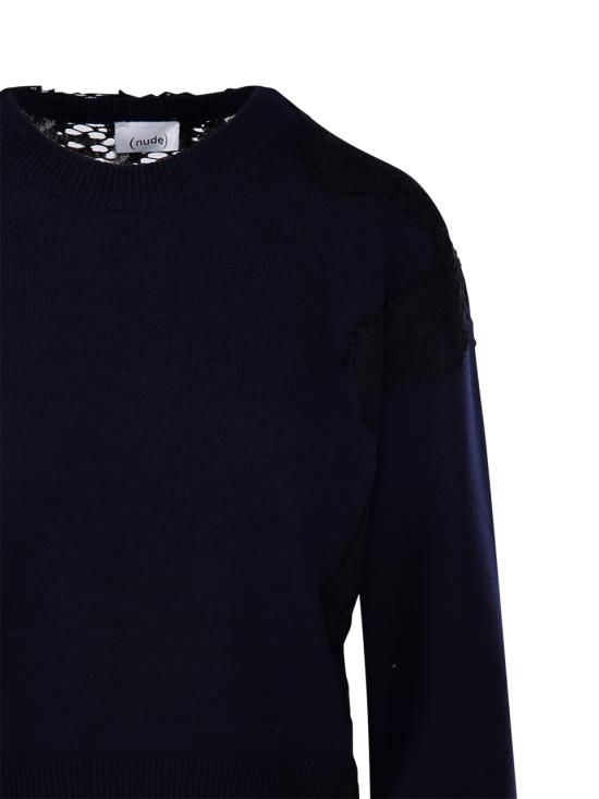 24FW 누드 스웨터 1101W24442 179 BLUE BLACK - NUDE