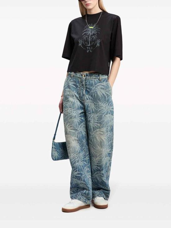  팜앤젤스 반팔 티셔츠 PWAA020F24JER0071009 Black - PALM ANGELS