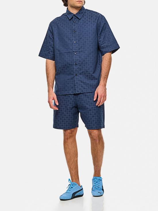 25FW 지방시 반팔 셔츠 BM612P5YCC 063 Blue - GIVENCHY