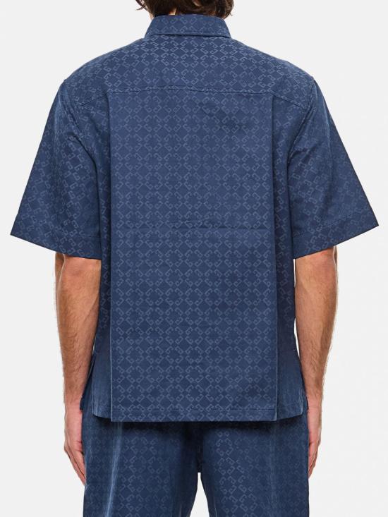 25FW 지방시 반팔 셔츠 BM612P5YCC 063 Blue - GIVENCHY