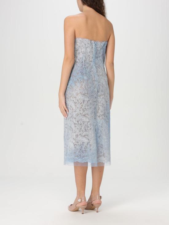 25SS 에르마노 설비노 미디 원피스 D462Q394CTEHQ S4217 Gnawed Blue - ERMANNO SCERVINO