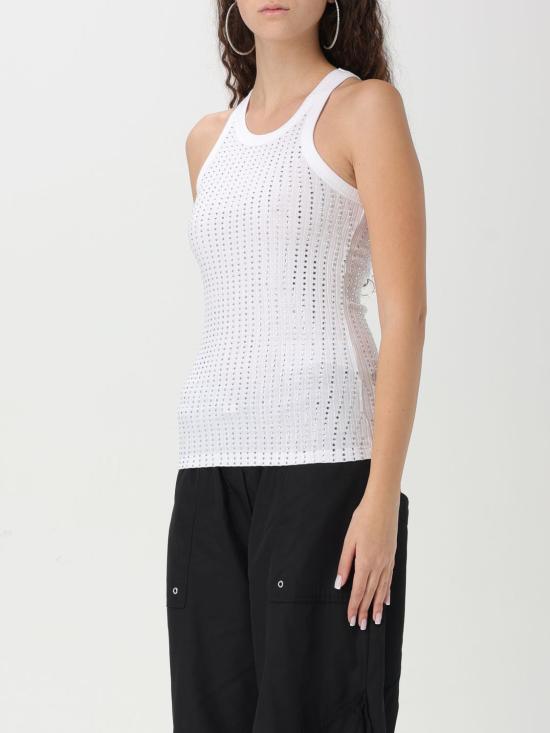 25FW 디 아티코 민소매 티셔츠 250WCN00004JJJ051TR 001 White - THE ATTICO