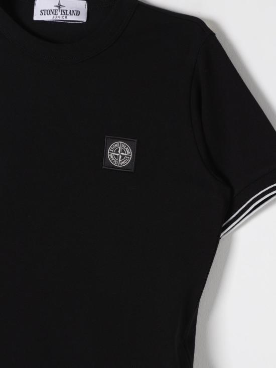 25FW [키즈] 스톤 아일랜드 티셔츠 2100001S0018 V0029 Black - STONE ISLAND