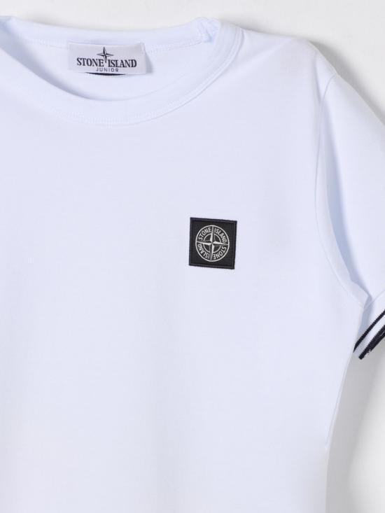 25FW [키즈] 스톤 아일랜드 티셔츠 2100001S0018 V1001 White - STONE ISLAND