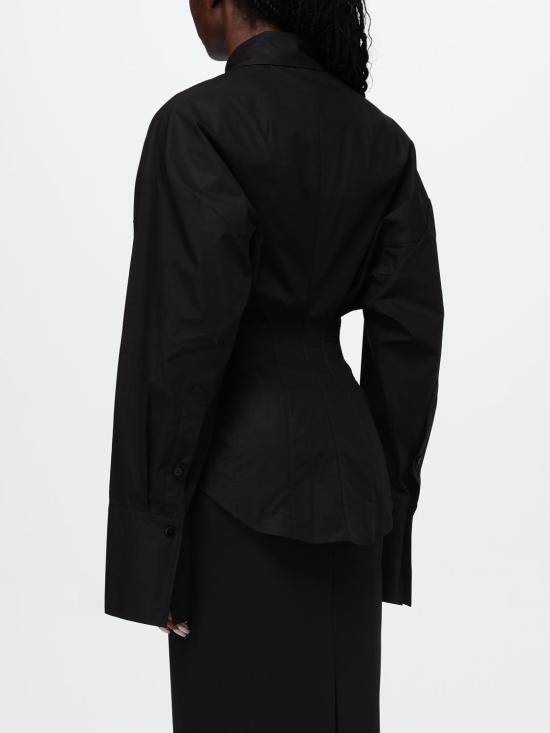 24FW 디 아티코 셔츠 247WCH28C052 100 Black - THE ATTICO