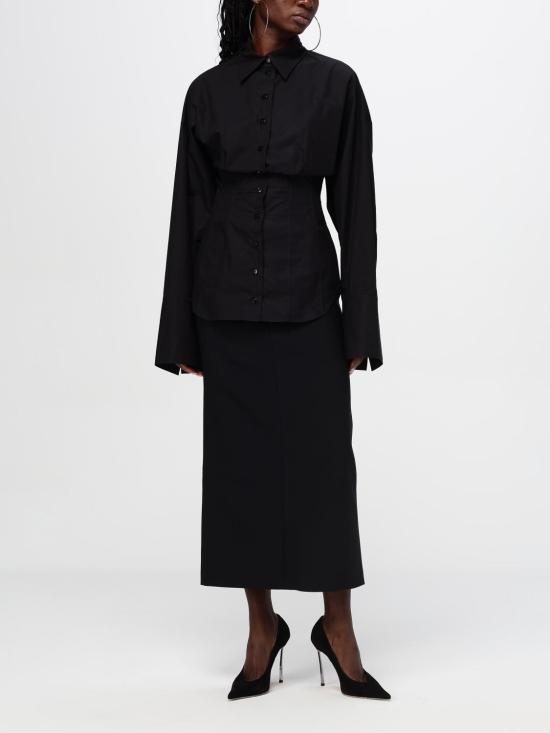 24FW 디 아티코 셔츠 247WCH28C052 100 Black - THE ATTICO