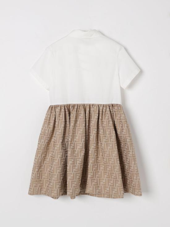 25SS [키즈] 펜디 원피스 JFB664ALO6 F1F4G Beige - FENDI