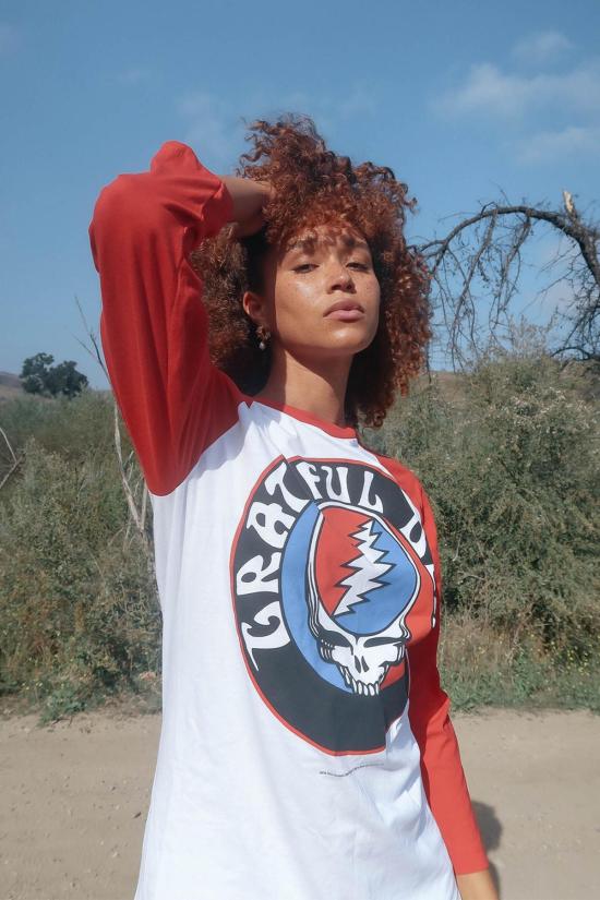  피플 오브 레이저 긴팔 티셔츠 People Of Leisure Grateful Dead Stealie 야구 티셔츠 - PEOPLE OF LAISURE