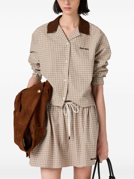 미우미우 셔츠 MK1924SOOO16T5 beige - MIU MIU