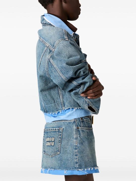  미우미우 데님 자켓 GWB247SOOO16T1 indigo - MIU MIU