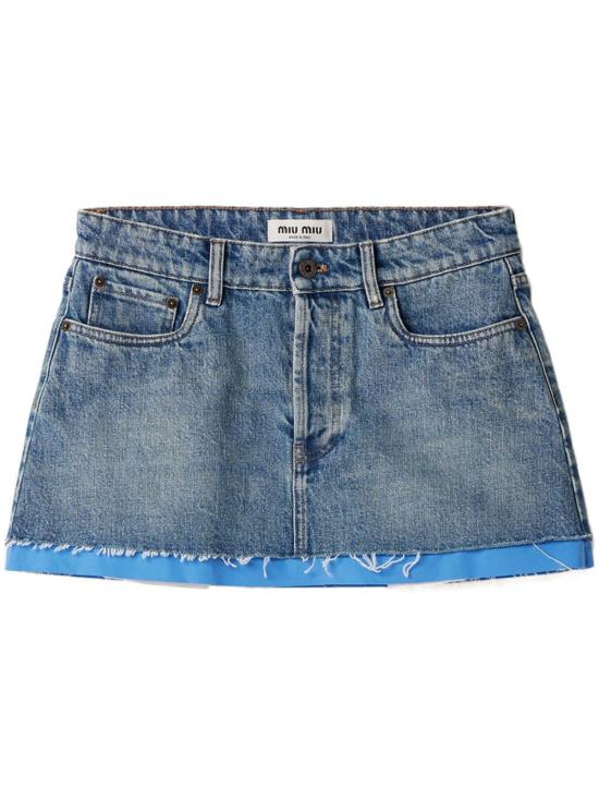  미우미우 숏 스커트 GWD337SOOO16T1 indigo