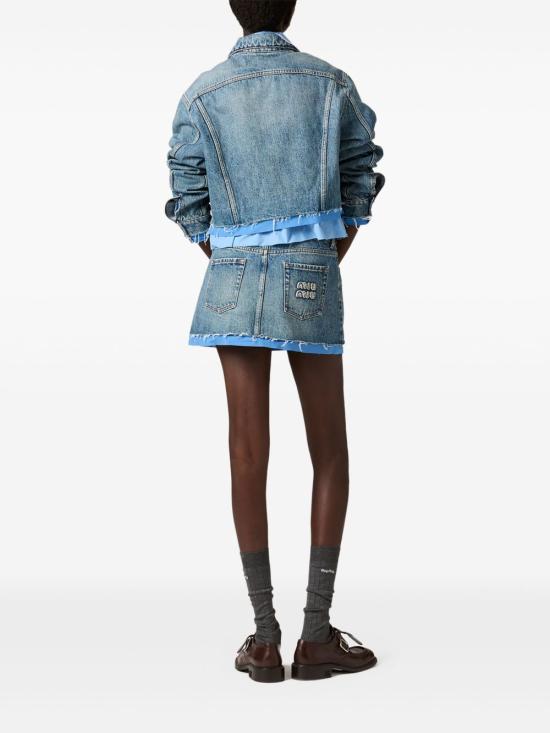  미우미우 숏 스커트 GWD337SOOO16T1 indigo - MIU MIU