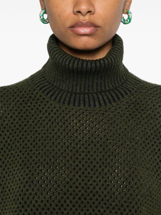  파비아나 필리피 터틀넥 MAD214F385I0320000 olive green - FABIANA FILIPPI