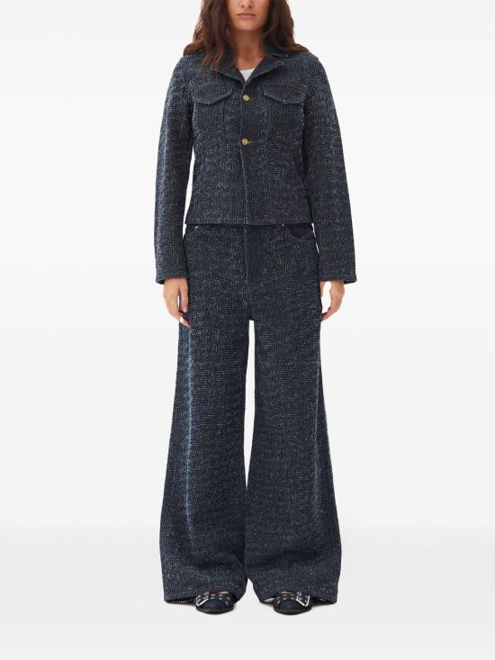  가니 수트 자켓 J1545 blue - GANNI