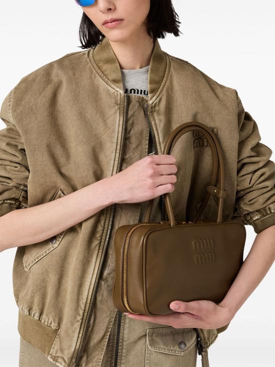  미우미우 토트백 5BB172VOOO2CRW brown - MIU MIU