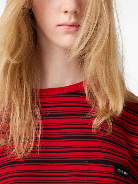  미우미우 긴팔 티셔츠 MJL014SOOO14RT - MIU MIU