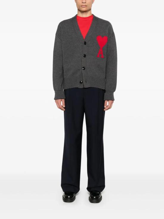  아미 스트레이트 팬츠 HTR429WV0026 navy - AMI