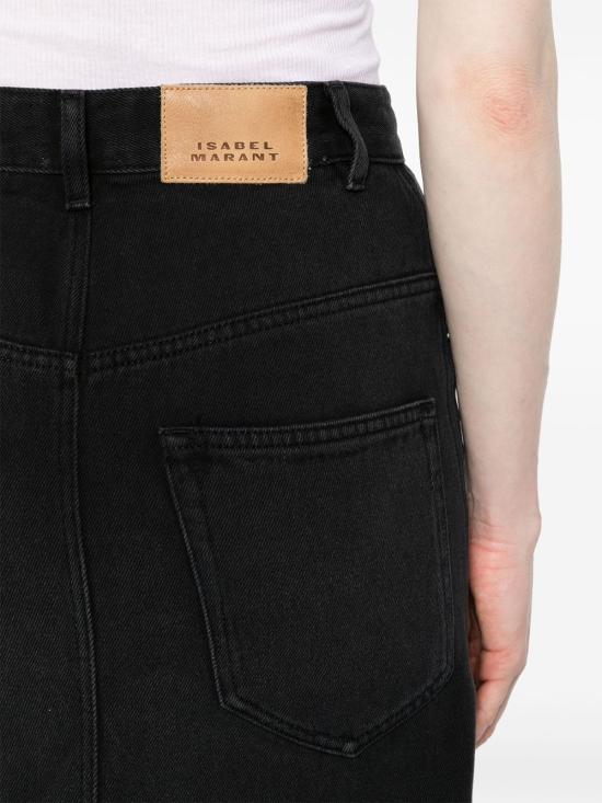  이자벨마랑 미디 스커트 JU0045FBB1H07I black - ISABEL MARANT