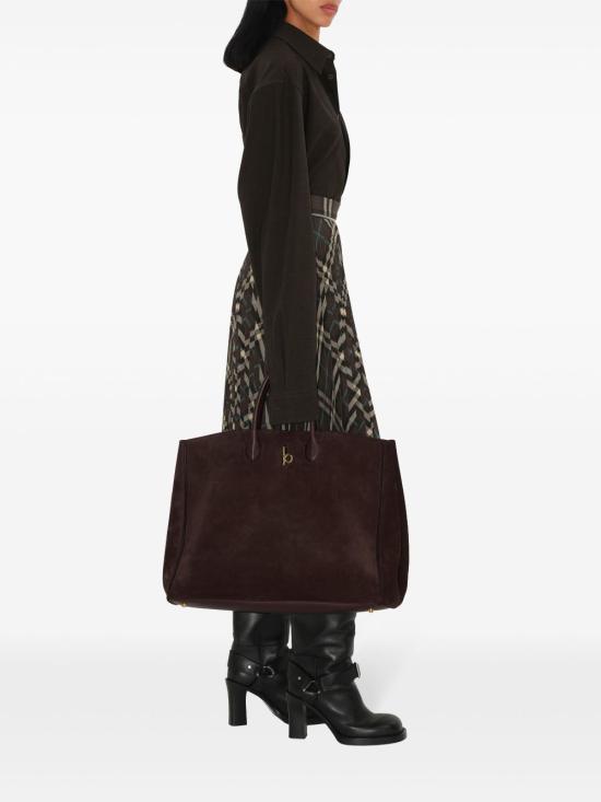  버버리 토트백 8094509 dark brown - BURBERRY