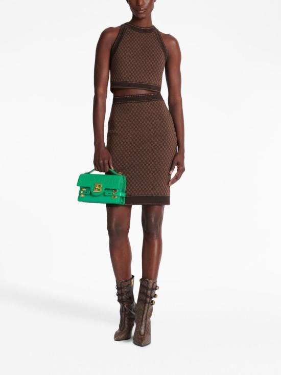  발망 민소매 티셔츠 BF0AB008KF23 brown - BALMAIN