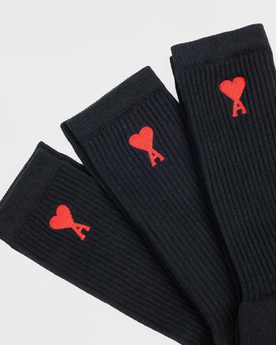 25SS 아미 양말 USC003 379 001 Black - AMI