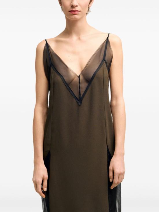  아미 롱 원피스 H24FDR236AC0009 coffee - AMI