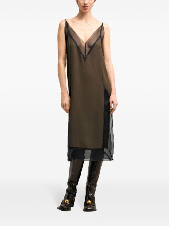  아미 롱 원피스 H24FDR236AC0009 coffee - AMI