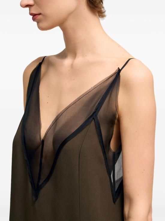  아미 롱 원피스 H24FDR236AC0009 coffee - AMI